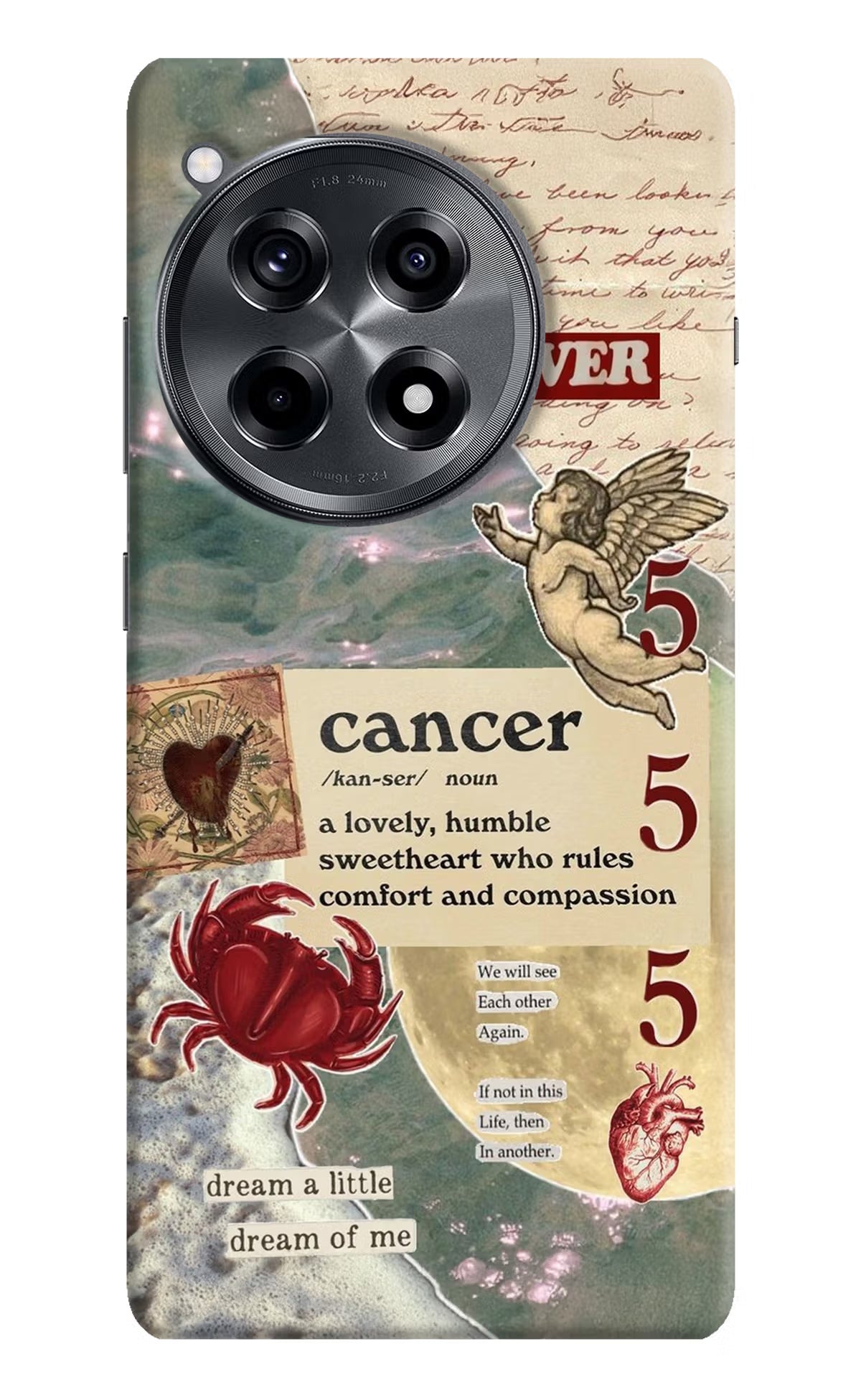 Cancer Zodiac OnePlus 12R Hard Case Back Cover by Casekaro