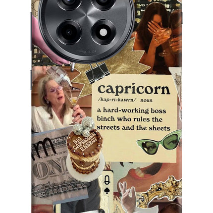 Capricorn Zodiac OnePlus 12R Hard Case Back Cover by Casekaro