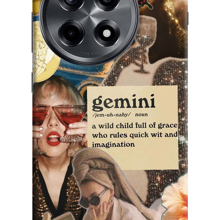 Gemini Zodiac OnePlus 12R Hard Case Back Cover by Casekaro