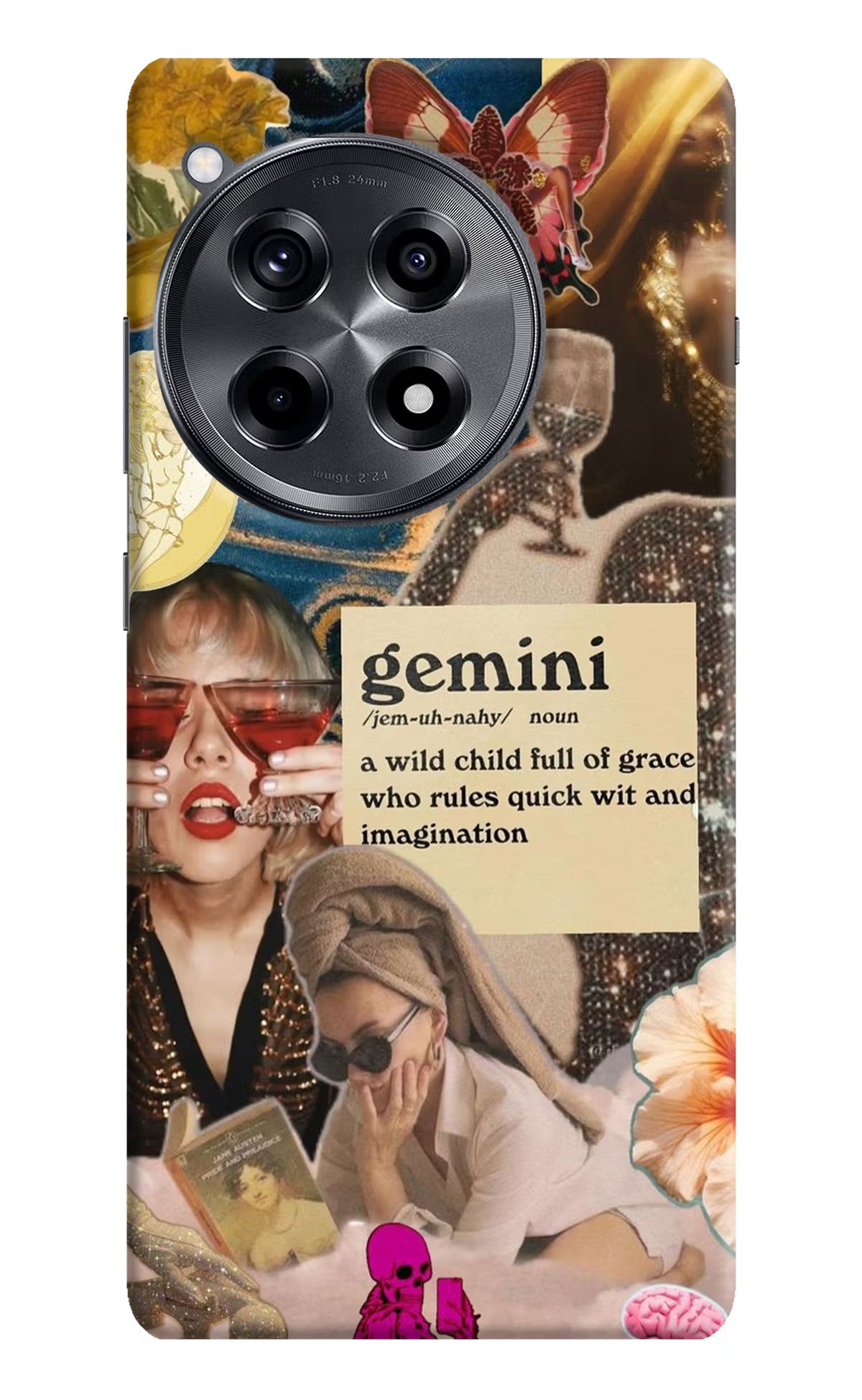 Gemini Zodiac OnePlus 12R Hard Case Back Cover by Casekaro