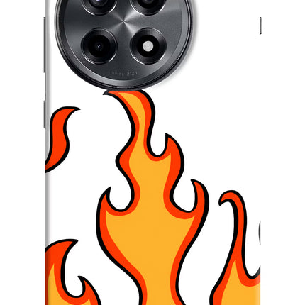 Fired Up – White OnePlus 12R Hard Case Back Cover by Casekaro