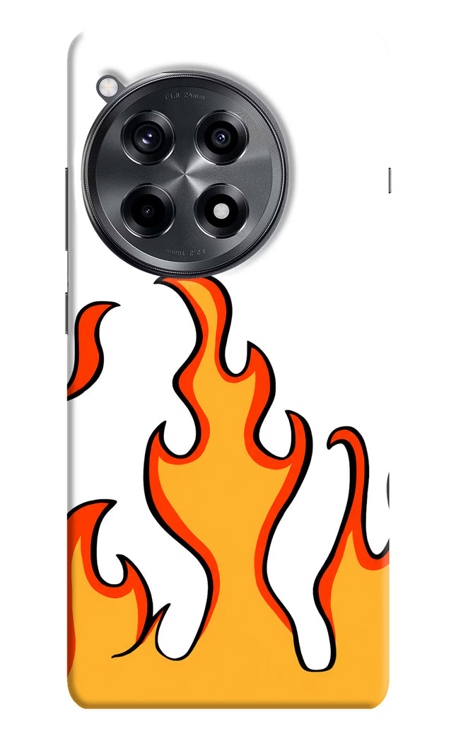 Fired Up – White OnePlus 12R Hard Case Back Cover by Casekaro