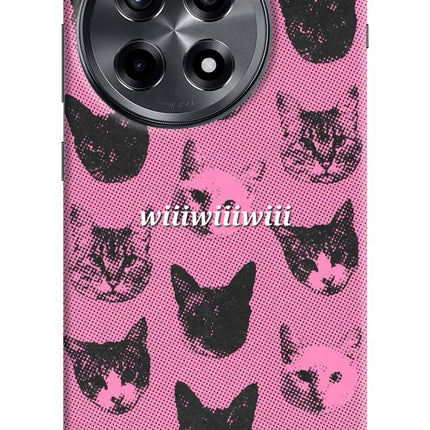 Pink Cats OnePlus 12R Hard Case Back Cover by Casekaro