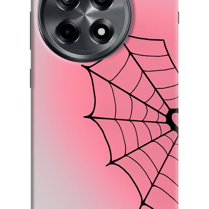 Pink Web OnePlus 12R Hard Case Back Cover by Casekaro