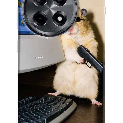Hacker Hamster OnePlus 12R Hard Case Back Cover by Casekaro