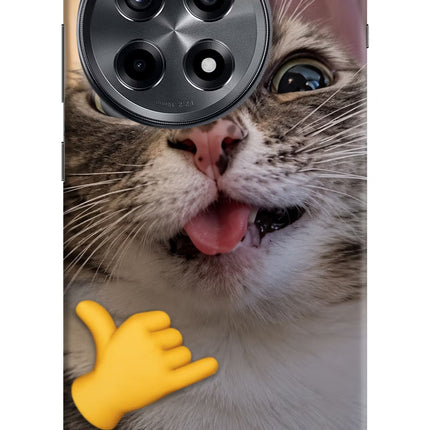 Silly Cat Call OnePlus 12R Hard Case Back Cover by Casekaro