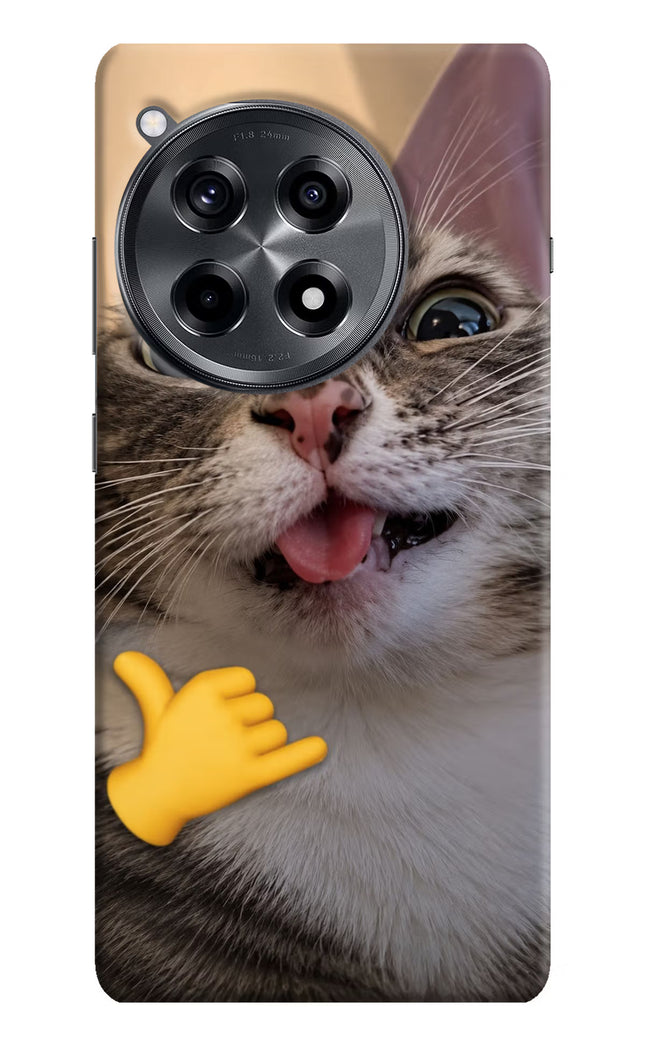 Silly Cat Call OnePlus 12R Hard Case Back Cover by Casekaro