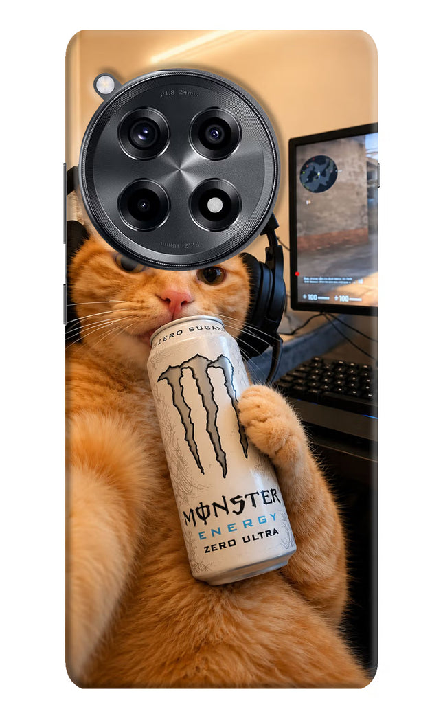Gamer Cat Energy OnePlus 12R Hard Case Back Cover by Casekaro
