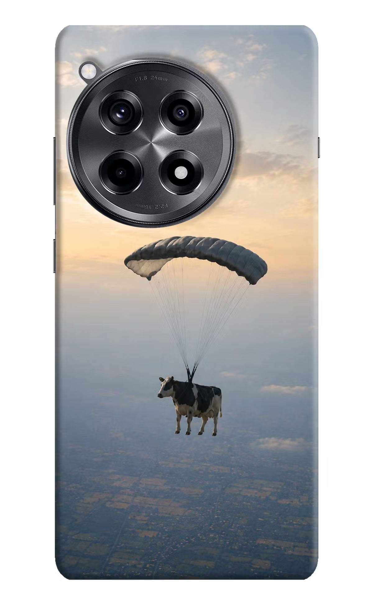 Skydiving Cow OnePlus 12R Back Cover