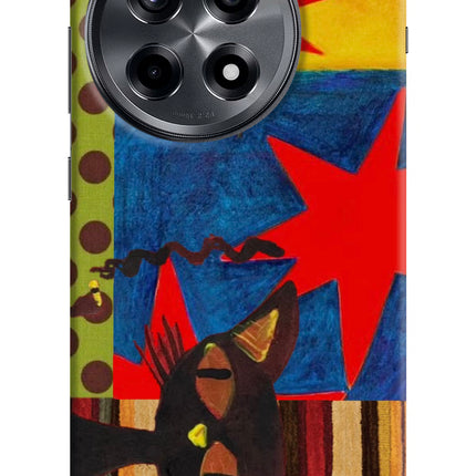 Pop Cat OnePlus 12R Hard Case Back Cover by Casekaro