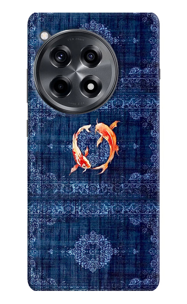 Koi Blue OnePlus 12R Hard Case Back Cover by Casekaro
