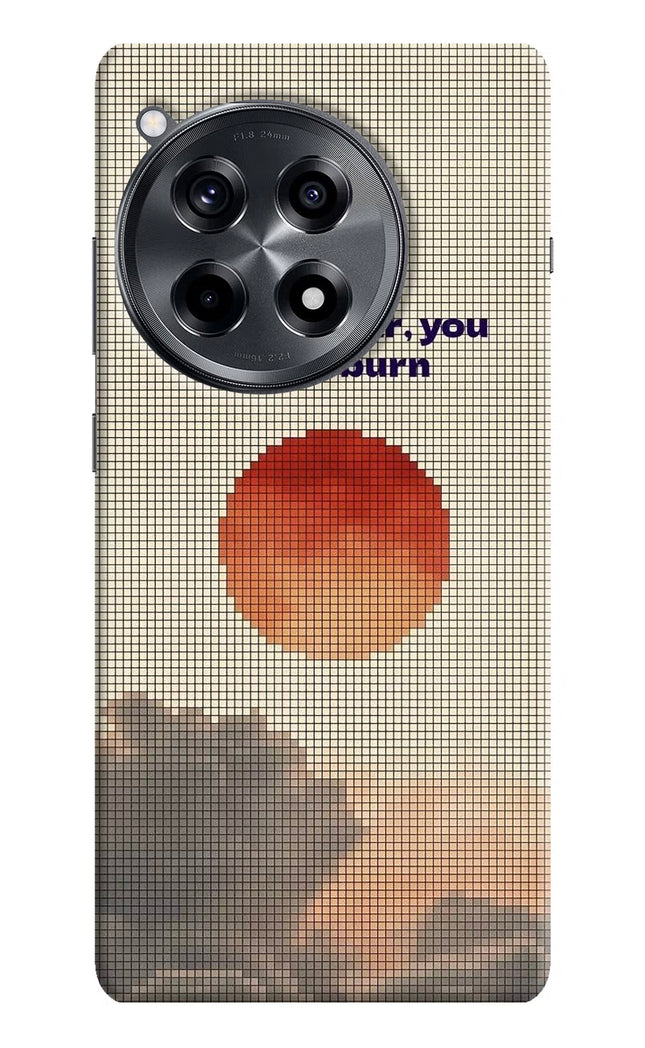 Pixel Sun OnePlus 12R Hard Case Back Cover by Casekaro