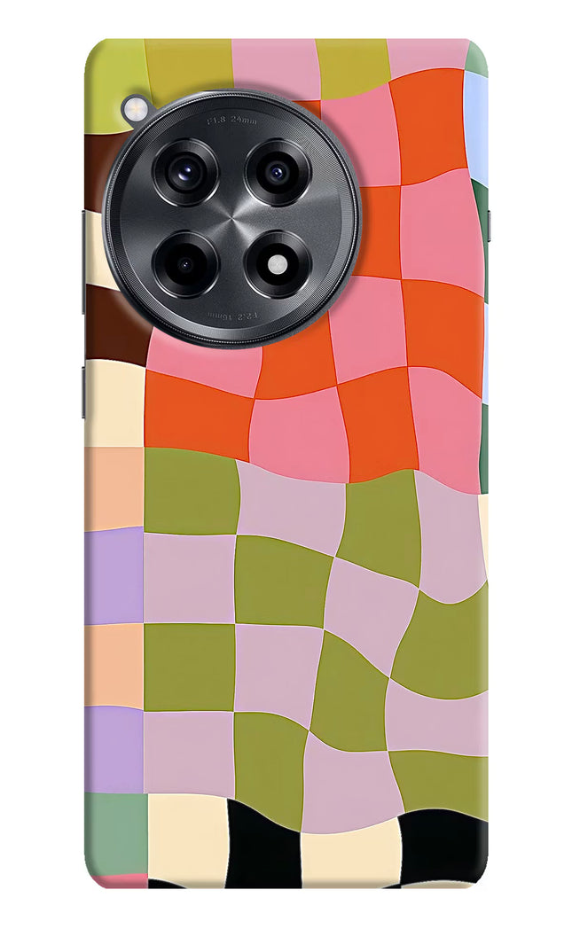 Wavy Grid OnePlus 12R Hard Case Back Cover by Casekaro