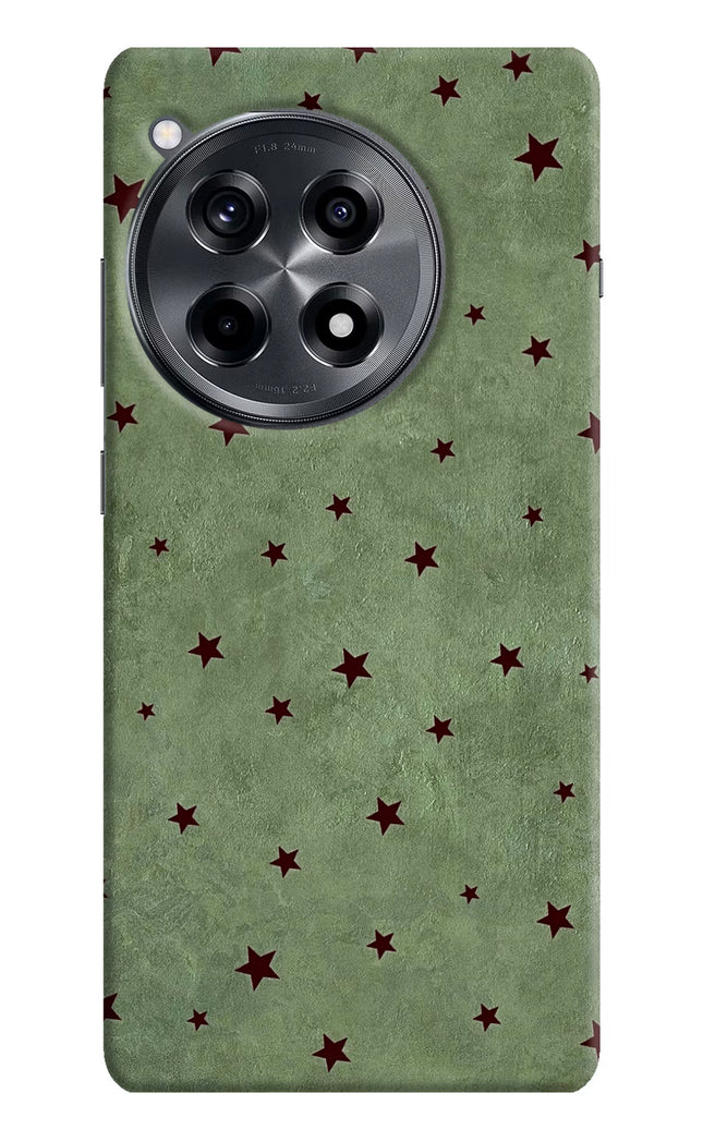 Green Stars OnePlus 12R Hard Case Back Cover by Casekaro