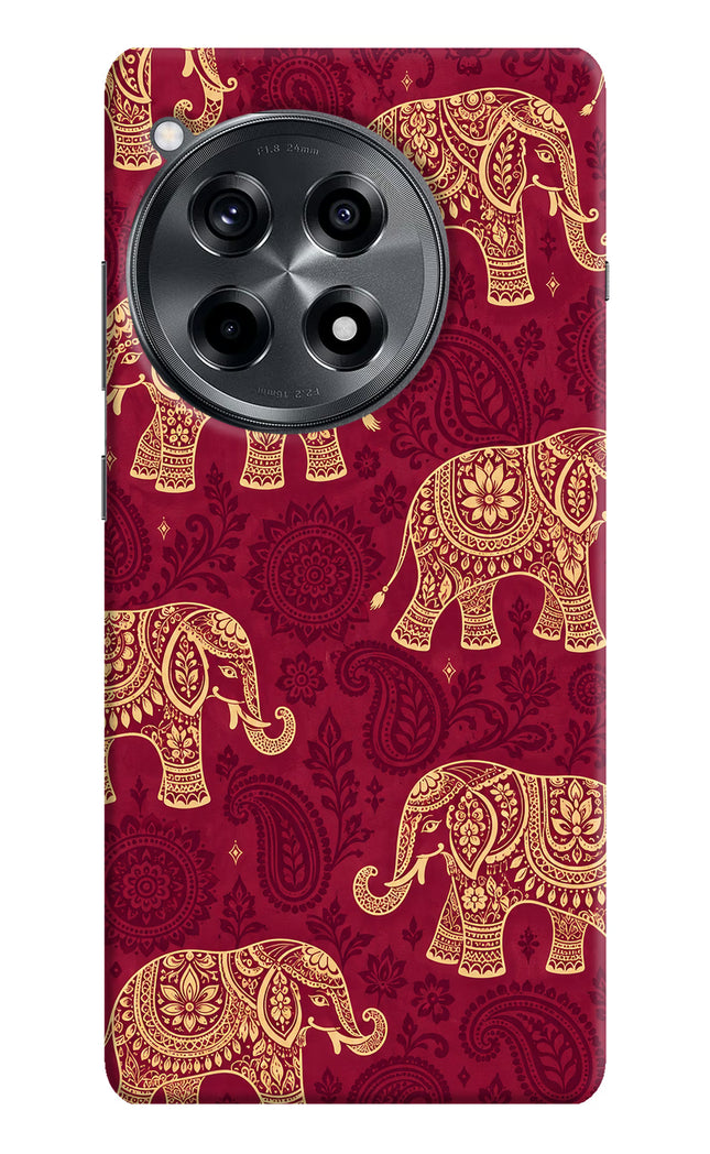 Maroon Elephant OnePlus 12R Back Cover