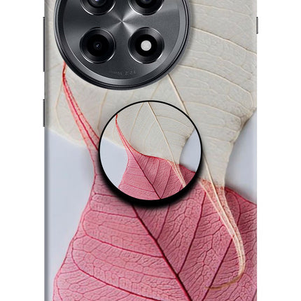 White Pink Leaf OnePlus 12R Pop Case by Casekaro