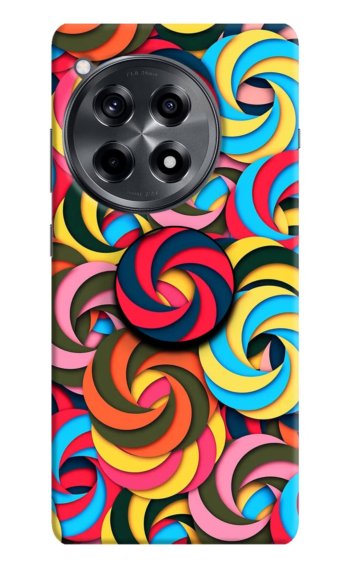 Spiral Pattern OnePlus 12R Pop Case by Casekaro