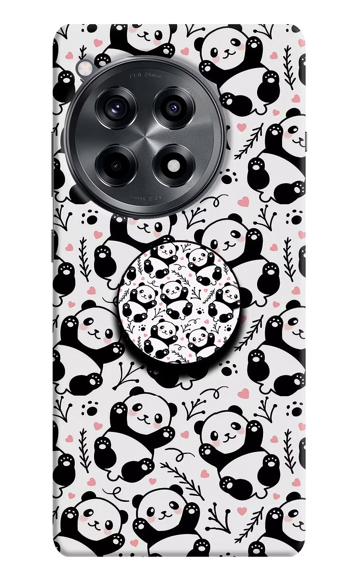 Cute Panda OnePlus 12R Pop Case by Casekaro