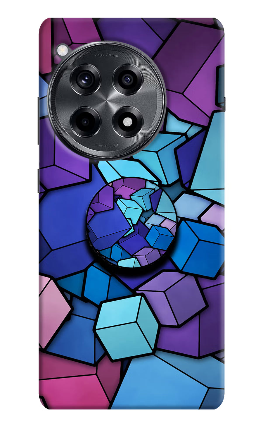 Cubic Abstract OnePlus 12R Pop Case, Hard case