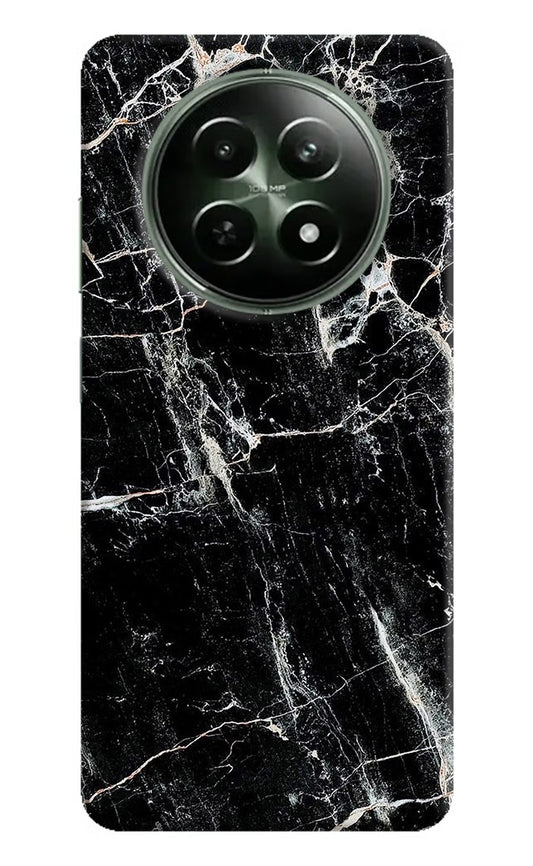 Black Marble Texture Realme 12 5G Hard Case Back Cover by Casekaro
