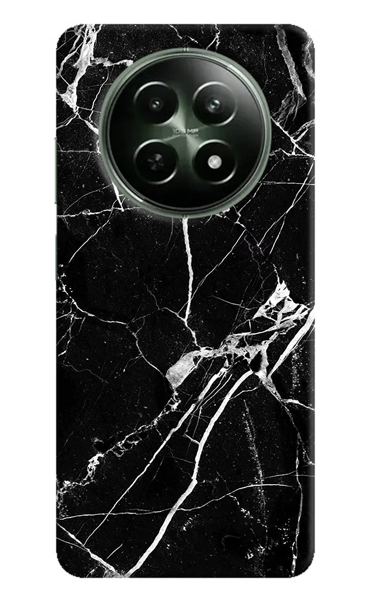 Black Marble Pattern Realme 12 5G Hard Case Back Cover by Casekaro
