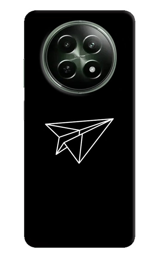 Paper Plane White Realme 12 5G Hard Case Back Cover by Casekaro