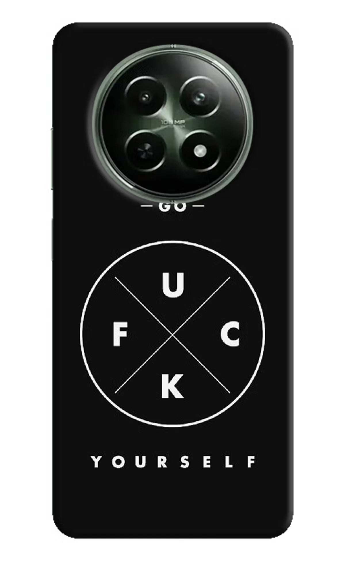 Go Fuck Yourself Realme 12 5G Hard Case Back Cover by Casekaro