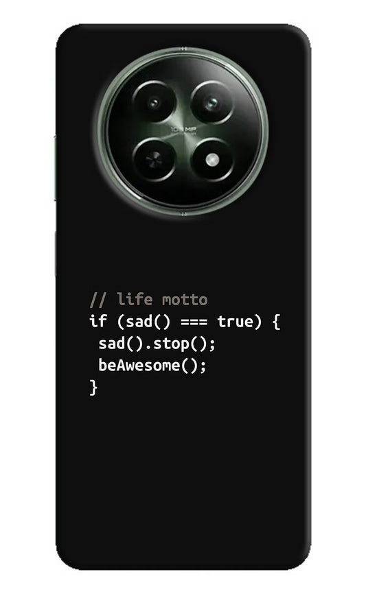 Life Motto Code Realme 12 5G Hard Case Back Cover by Casekaro