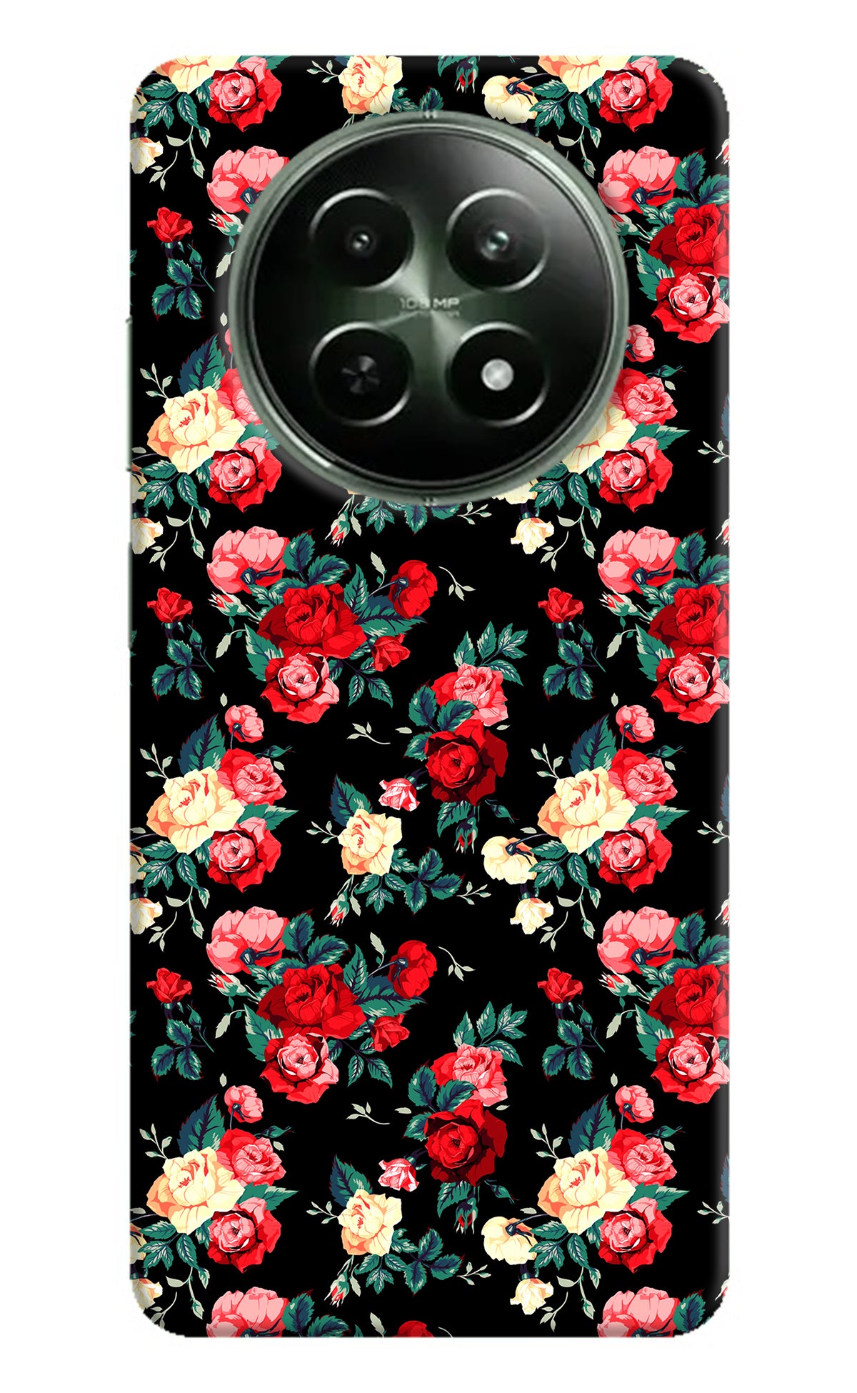 Rose Pattern Realme 12 5G Back Cover