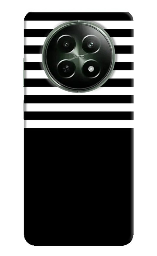 Black and White Print Realme 12 5G Hard Case Back Cover by Casekaro