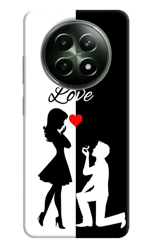 Love Propose Black And White Realme 12 5G Back Cover