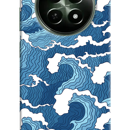Blue Waves Realme 12 5G Hard Case Back Cover by Casekaro
