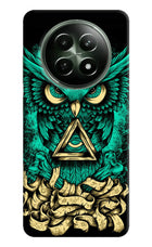 Green Owl Realme 12 5G Hard Case Back Cover by Casekaro