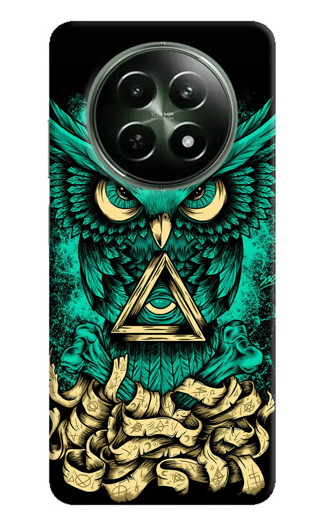 Green Owl Realme 12 5G Hard Case Back Cover by Casekaro