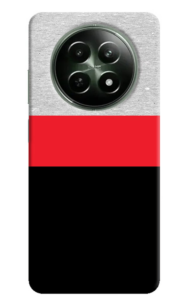 Tri Color Pattern Realme 12 5G Hard Case Back Cover by Casekaro