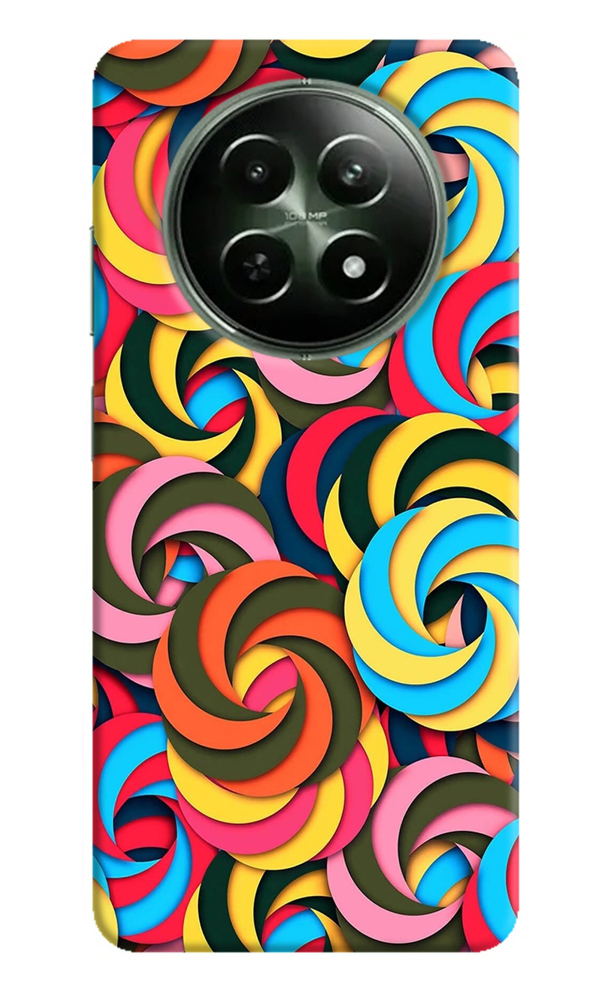 Spiral Pattern Realme 12 5G Back Cover