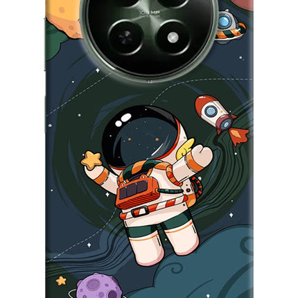 Cartoon Astronaut Realme 12 5G Hard Case Back Cover by Casekaro