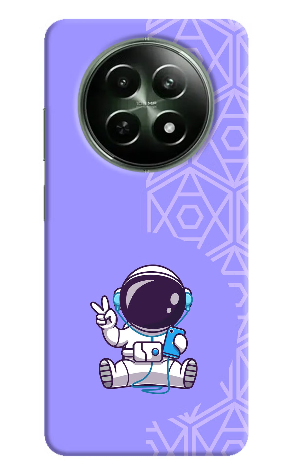 Cute Astronaut Chilling Realme 12 5G Hard Case Back Cover by Casekaro