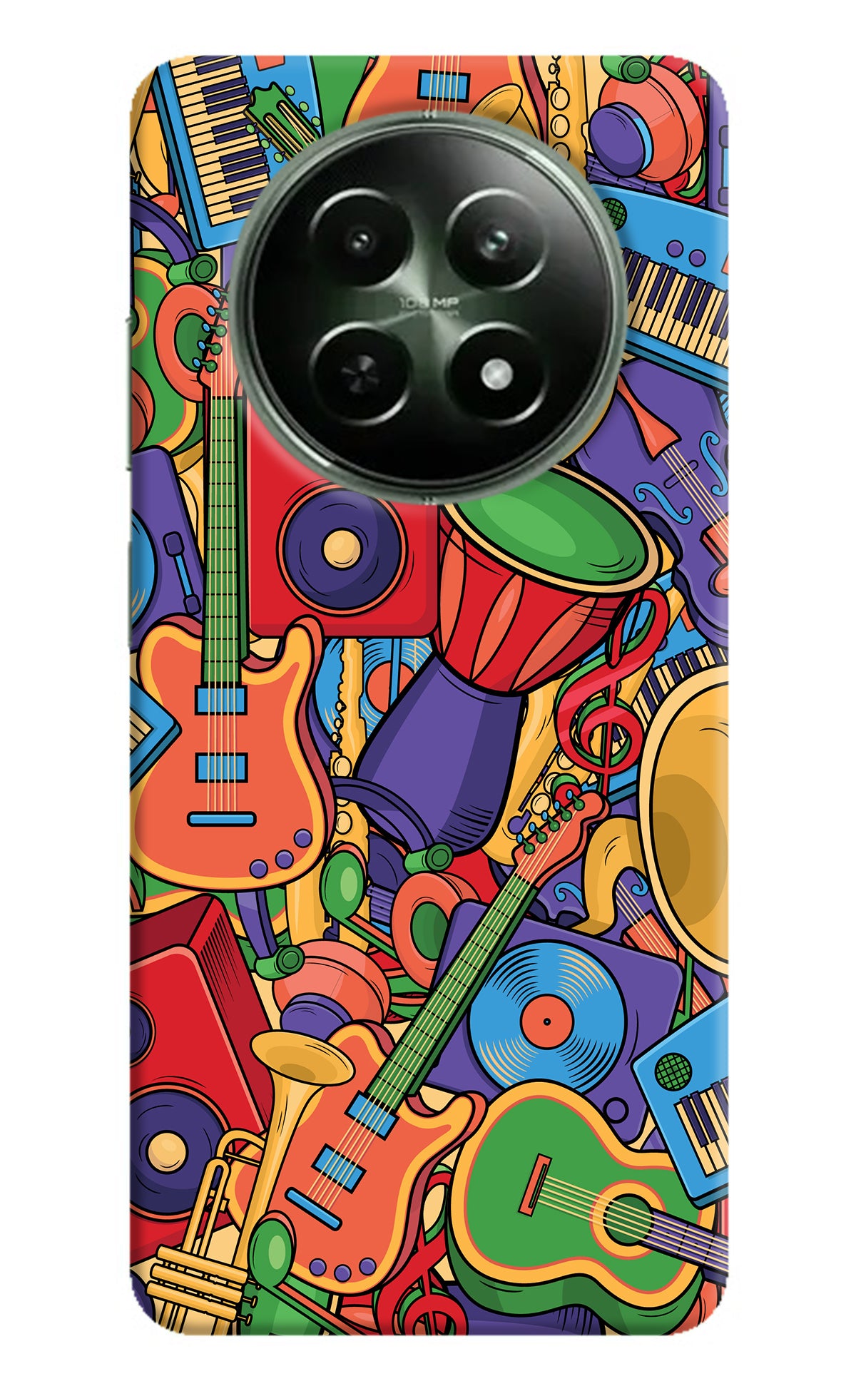 Music Instrument Doodle Realme 12 5G Back Cover