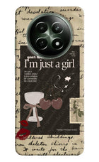 I am just a girl Realme 12 5G Hard Case Back Cover by Casekaro
