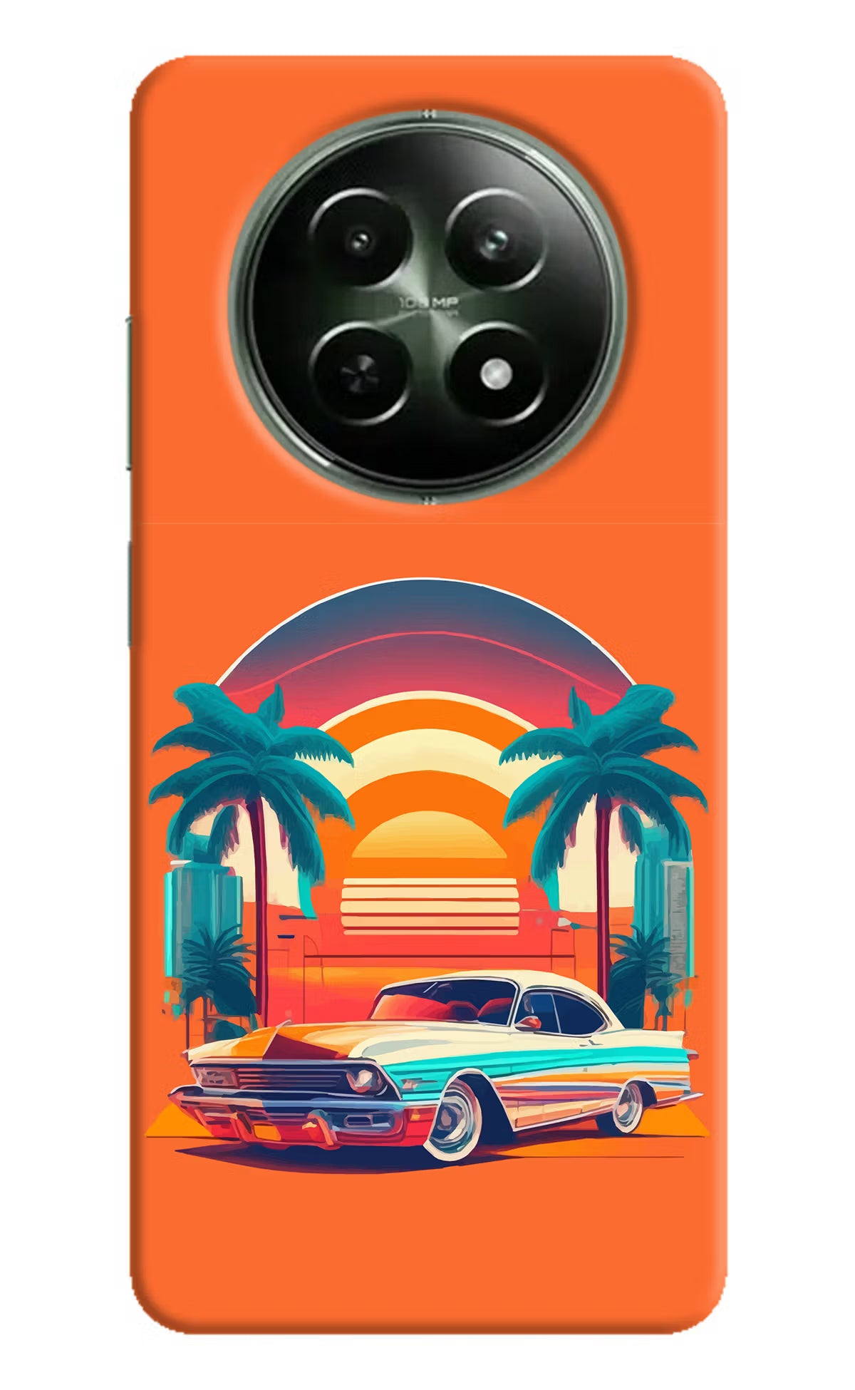 Palm Drive 80s Realme 12 5G Hard Case Back Cover by Casekaro