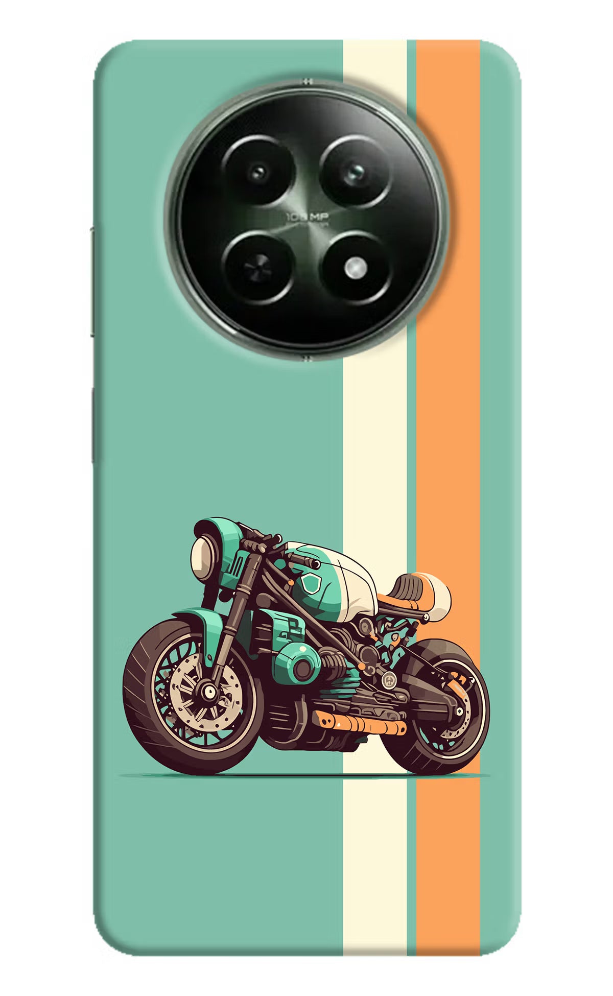 Striped Moto Drift Realme 12 5G Hard Case Back Cover by Casekaro
