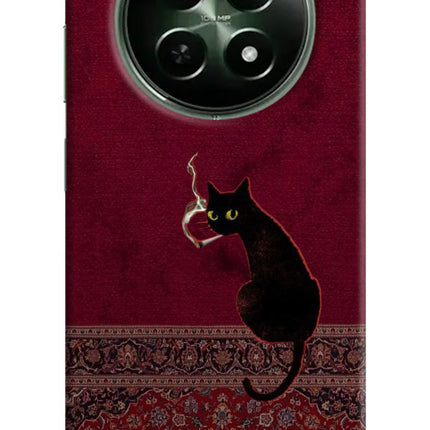 Midnight Cat Realme 12 5G Hard Case Back Cover by Casekaro