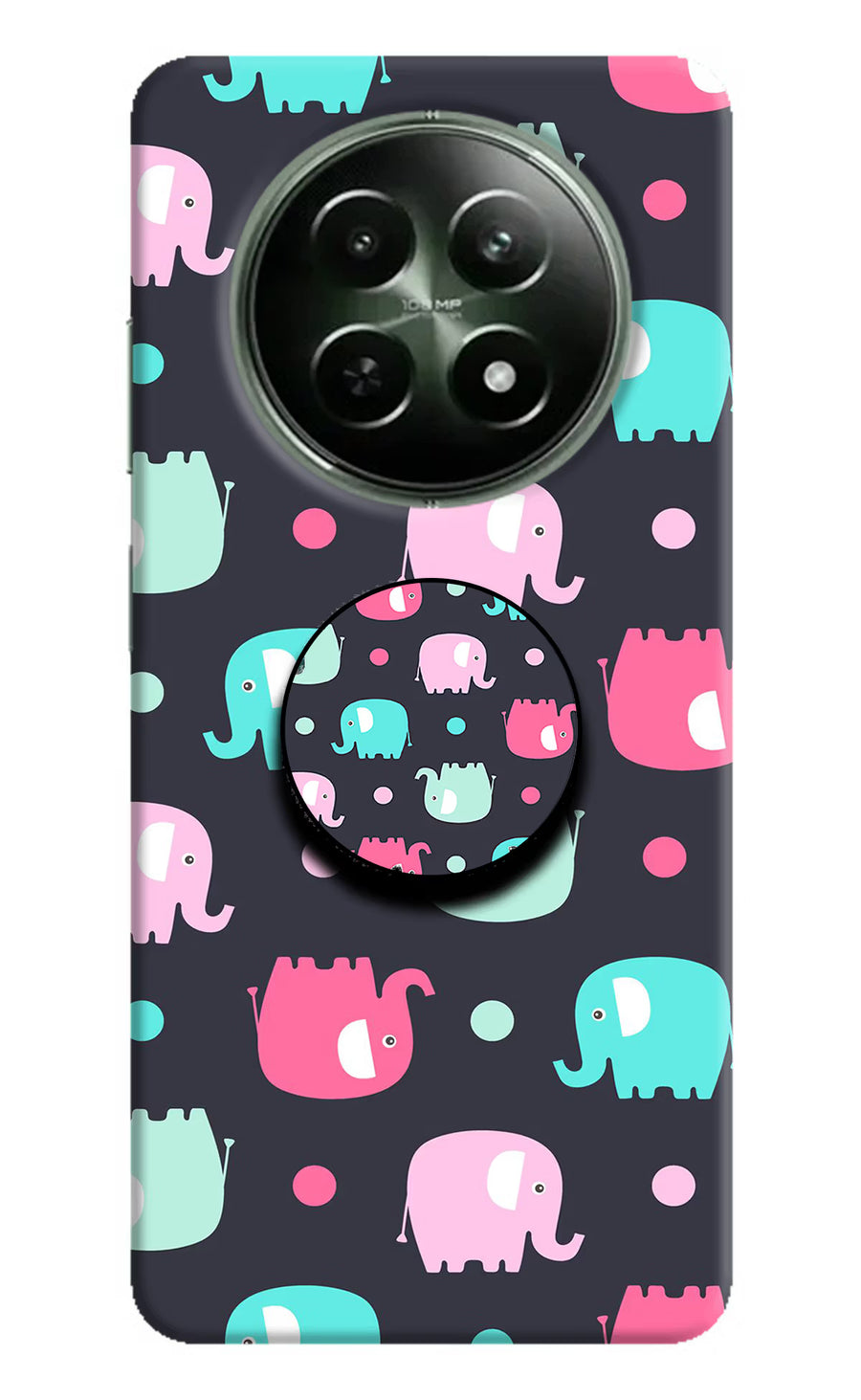 Baby Elephants Realme 12 5G Pop Case, Hard case