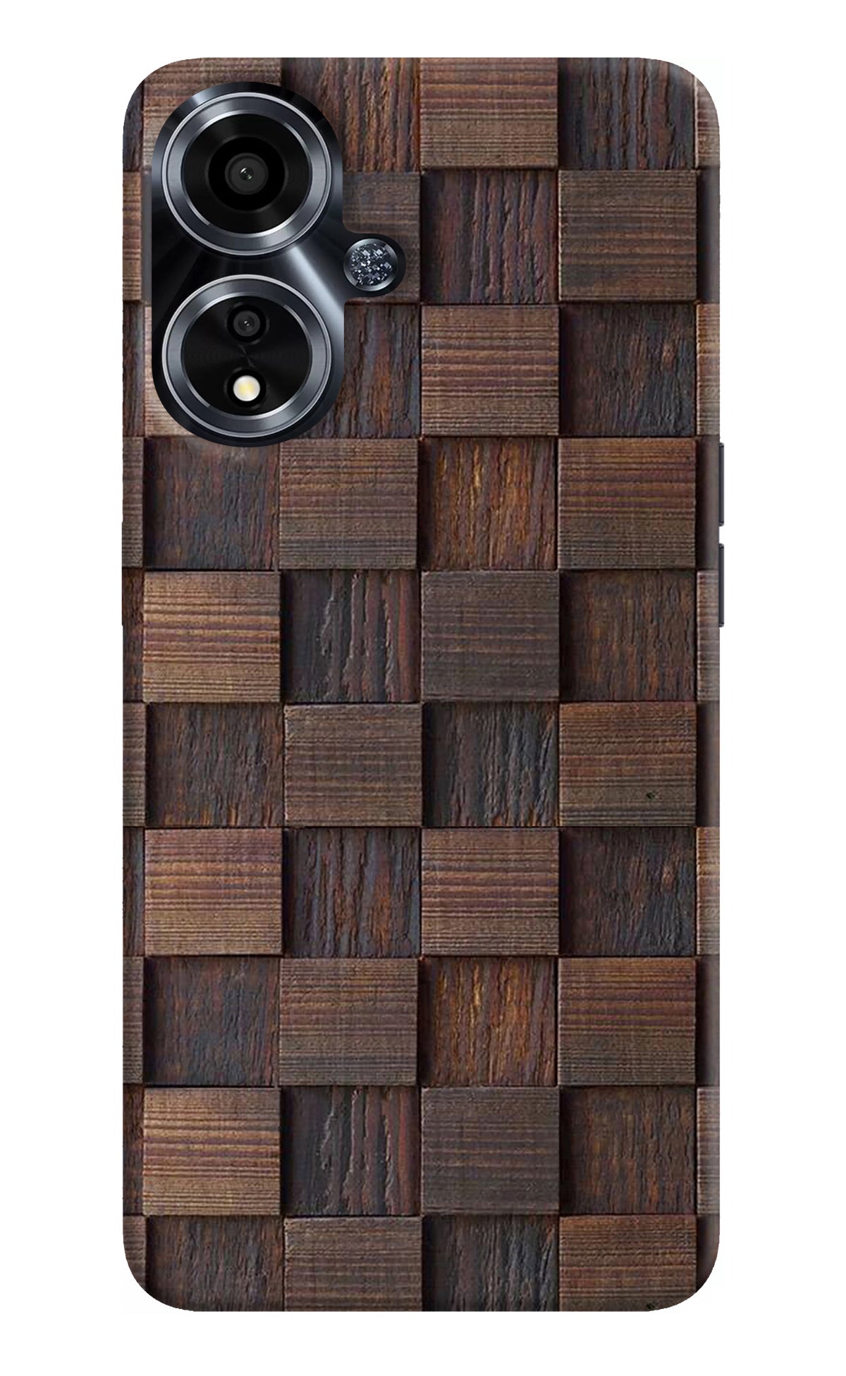 Wooden Cube Design Oppo A59 5G Back Cover