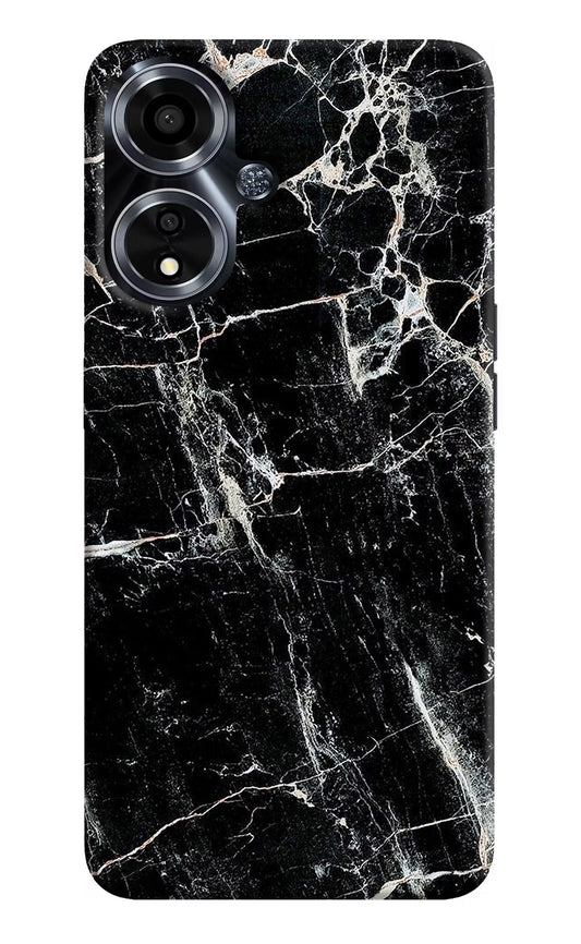 Black Marble Texture Oppo A59 5G Hard Case Back Cover by Casekaro