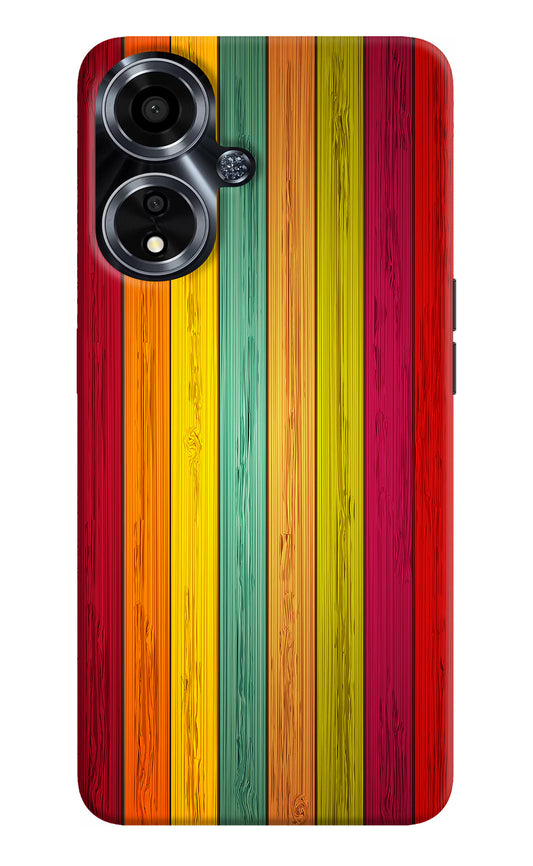 Multicolor Wooden Oppo A59 5G Back Cover