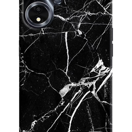 Black Marble Pattern Oppo A59 5G Hard Case Back Cover by Casekaro