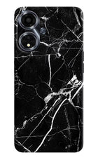 Black Marble Pattern Oppo A59 5G Hard Case Back Cover by Casekaro