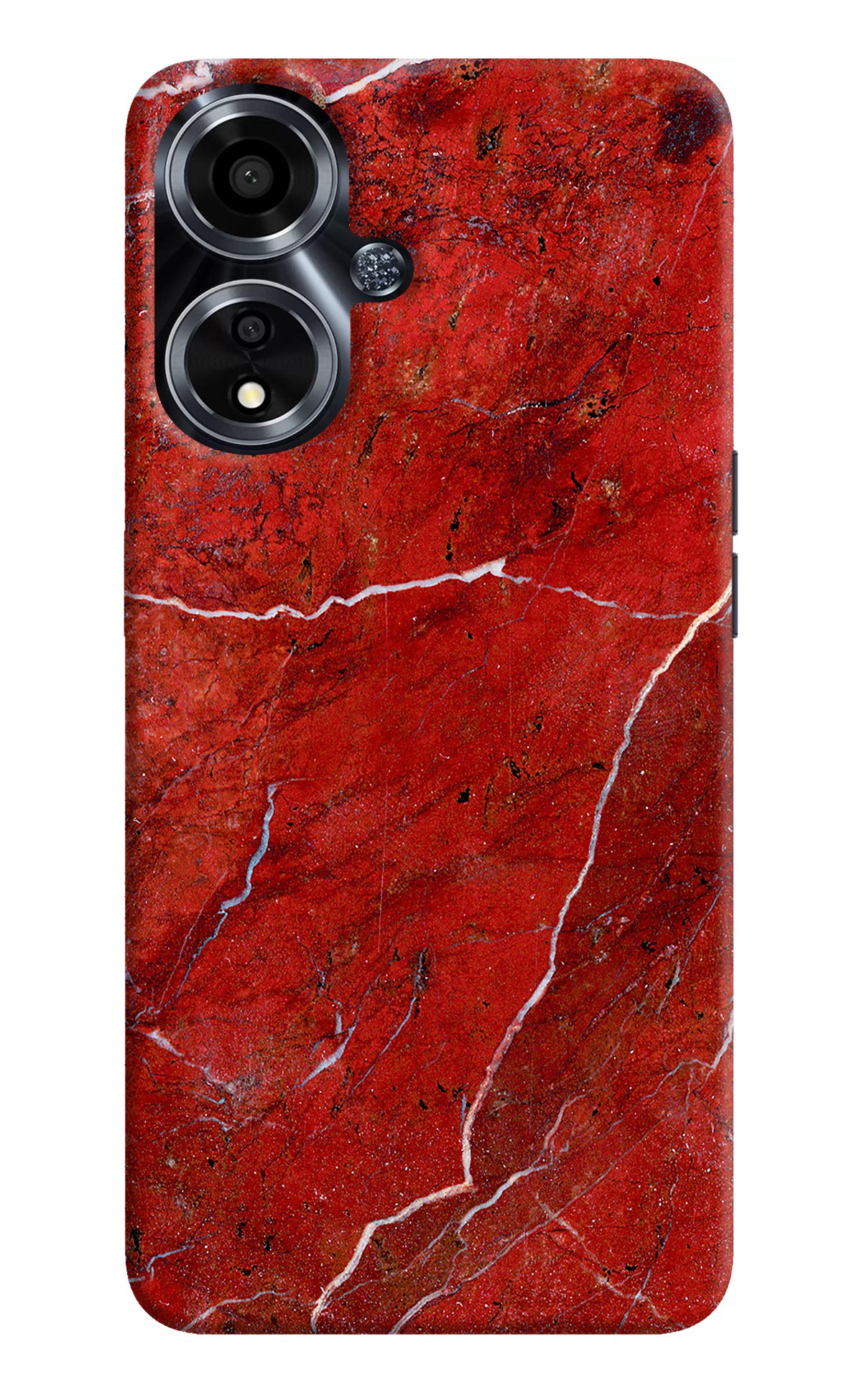 Red Marble Design Oppo A59 5G Back Cover